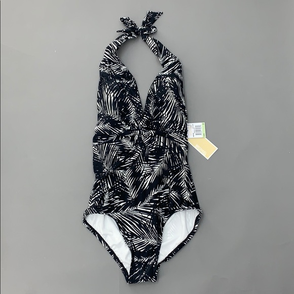 Michael Kors Halter One-Piece Swimsuit NWT SZ 8 - Picture 2 of 6